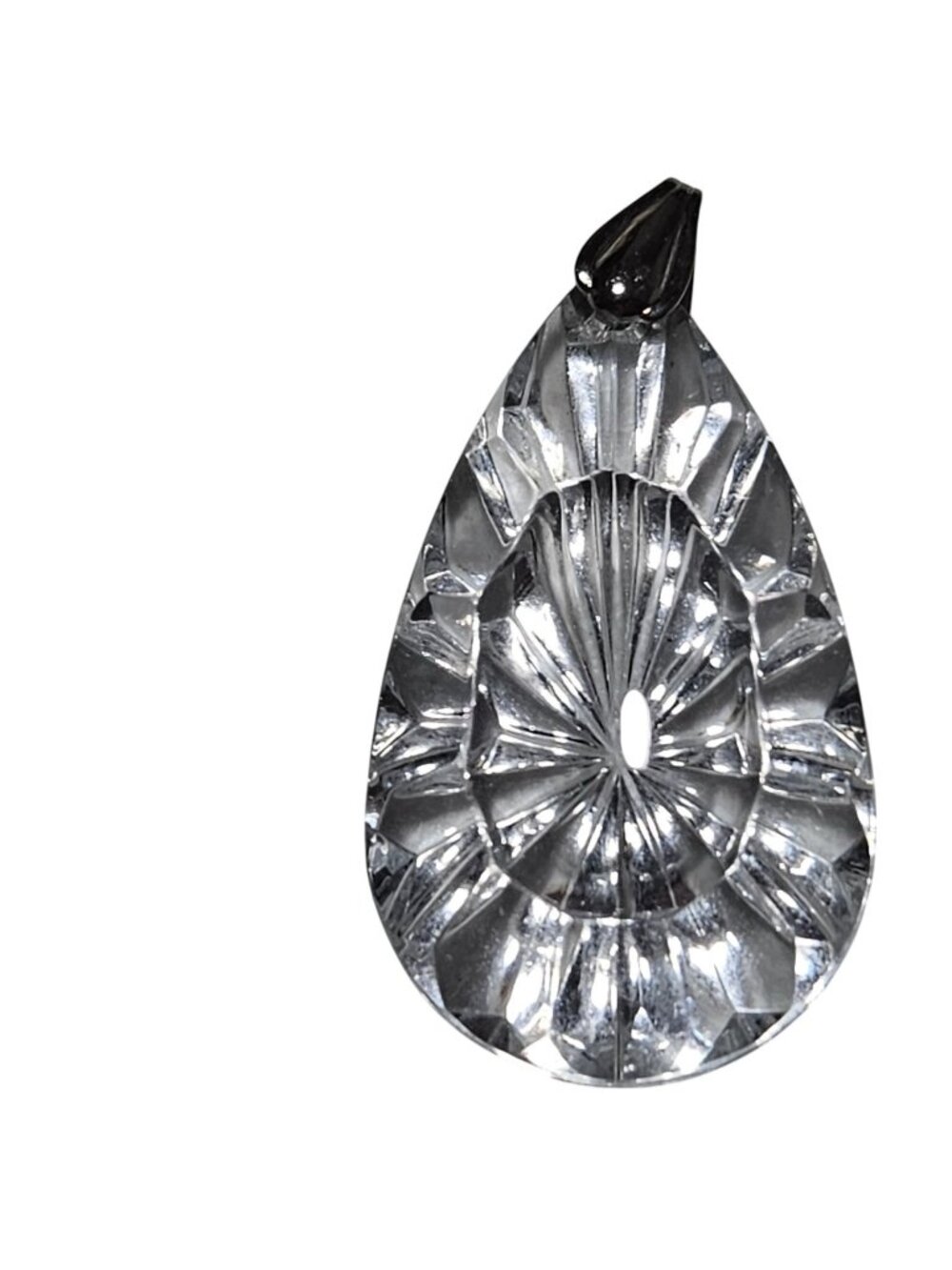Vintage Crystal Teardrop Pendant Prism Silver Cap Fashion Jewelry Women DIY